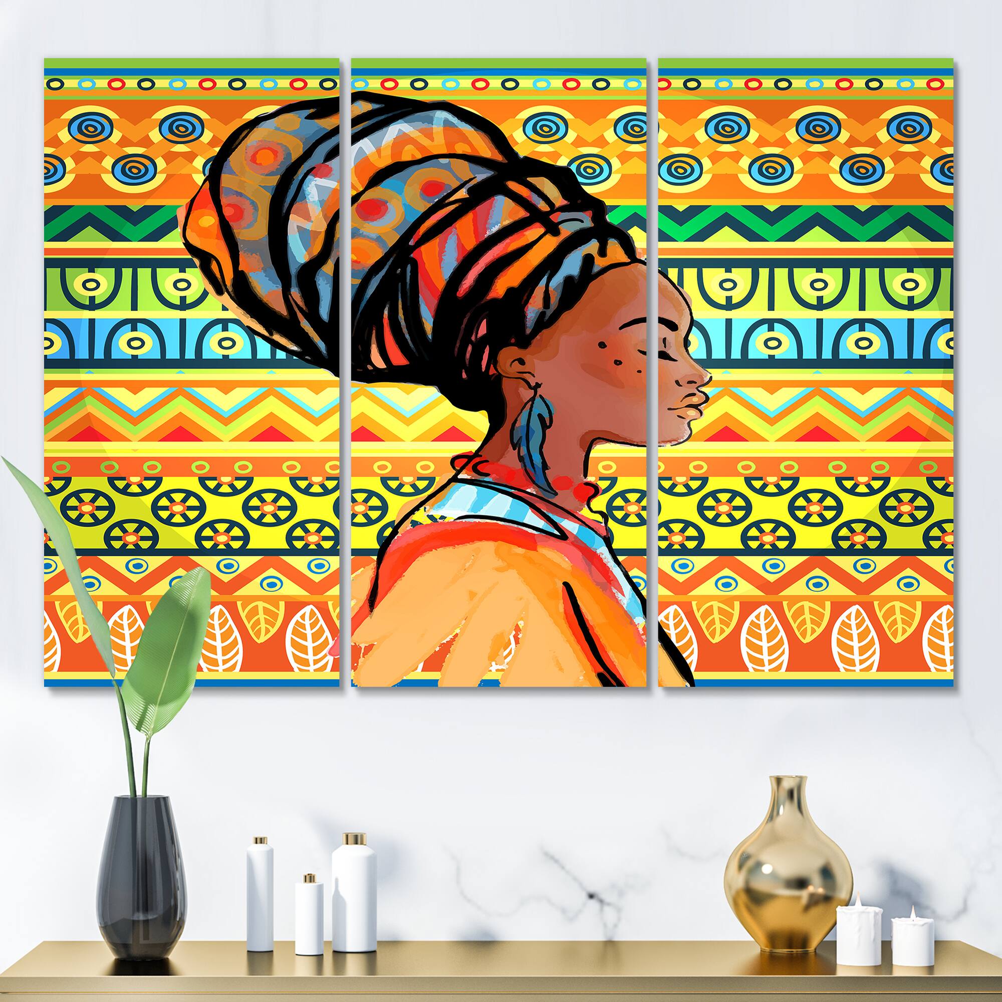 Designart - African American Woman with Turban III